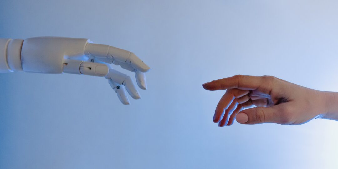 Roboterhand menschliche Hand